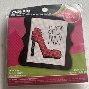 Bucilla My 1st Stitch Counted Cross Stitch Kit Shoe Envy WM 46415 New In Package